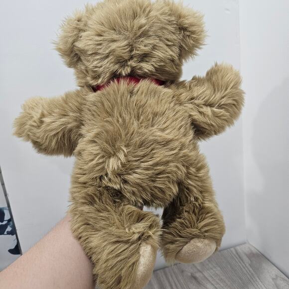 Steiff Bobby Cosy Friends Teddy Bear Brown Plush Red Ribbon STAINS WITH TAG - Picture 4 of 7
